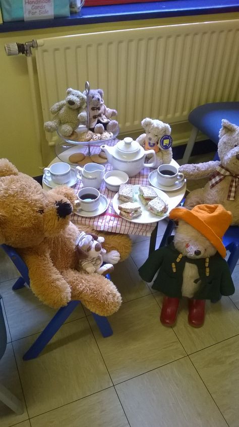 A nice little #tea #party to start the #LiBEARySleepover with #ChesterLane #Library #StHelens #lovelibraries #WereGoingOnABearHunt #25 #Anniversary #Walkerbooks Tea Party Stuffed Animals, Stuffed Animal Play Ideas, Tea Party With Stuffed Animals, Stuffed Animal Tea Party, Higher Art, 25 Anniversary, Bear Picnic, Painting References, Velveteen Rabbit