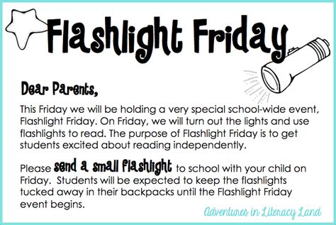 Turn out the lights and turn on reading engagement with Flashlight Fridays! Literacy Month Ideas, School Wide Reading Incentive Program, Literacy Week Door Decorations, Ar Incentives, Reading Week Ideas, Flashlight Friday, Literacy Week, Student Incentives, Reading Rewards