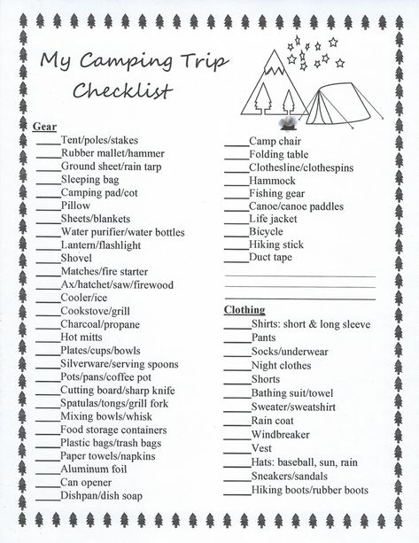 Ice Clothes, Camping Planner, Camping Trip Checklist, Trip Checklist, Camping Pad, Vacation Checklist, Camping List, Hiking Sticks, Camping Checklist