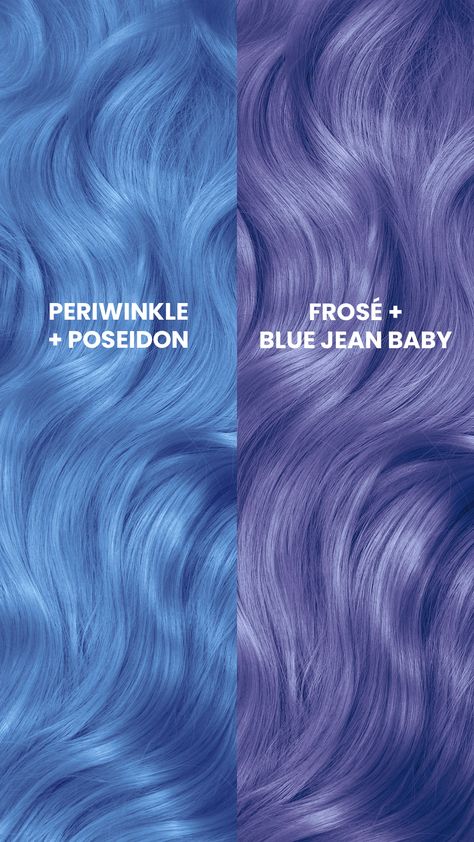 hair, hair dye, hair color, color mixing Purple And Periwinkle Hair, Periwinkle Hair Color, Periwinkle Blue Hair, Periwinkle Hair, Arctic Fox Hair Dye, Dark Periwinkle, Choose Your Character, Aesthetic Hairstyles, Arctic Fox Hair Color