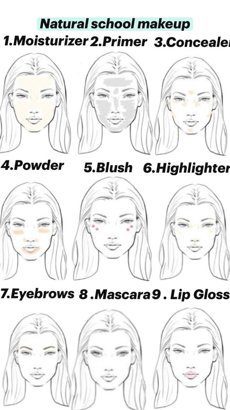 Natural school makeup Makeup Looks For School, Trendy Makeup Looks, Natural School Makeup, Face Makeup Routine, School Makeup Tutorial, Makeup Routine Guide, Back To School Makeup, Makeup Life Hacks, Teenager Makeup