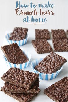 Puffed Brown Rice Recipes, Puffed Rice Snacks, Chocolate Krispies, Chocolate Crunch Bars, Rice Chocolate, Crunch Bars Recipe, Joy Bauer Recipes, Cereal Mix, Crunch Bars