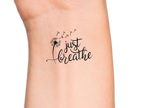 Just Breathe Tattoo, Meaning Tattoos, Tattoos Aesthetic, Heart Temporary Tattoos, Tiny Wrist Tattoos, Guys Tattoos, Tattoos Arm, Petit Tattoo, Aesthetic Tattoos