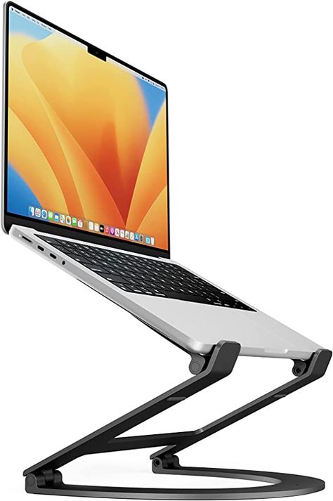 desk risers for laptops Macbook Stand, Laptop Desk Stand, Shoulder Strain, Desk Riser, Microsoft Surface Laptop, Desktop Setup, Dual Screen, Ergonomic Desk, Surface Laptop