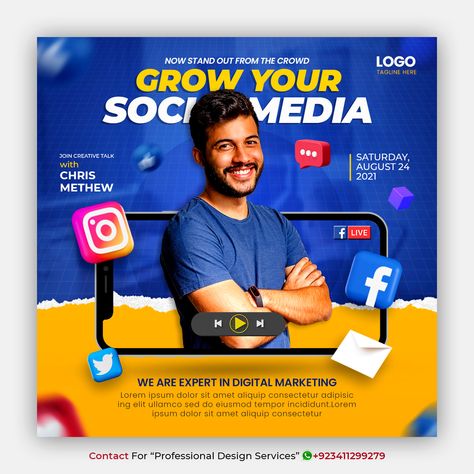 Contact for “Professional Design Service” +923411299279 (whatsapp) Creative concept social media instagram post for digital marketing promotion template Contact For #freepik #creative #food #restaurant #delivery #banner #post #template Templates Facebook, Instagram Editing Apps, Marketing Poster, Instagram Promotion, Creative Concept, Social Media Promotion, Social Media Poster, Social Media Marketing Tools, Digital Marketing Social Media