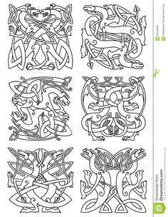 Celtic Knot Dragon, Celtic Owl, Celtic Animals, Silhouette Sport, Viking Pattern, Knot Pattern, Celtic Tattoo, Mythical Dragons, Celtic Dragon