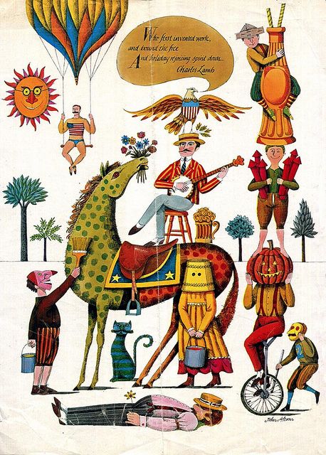 Lamb Illustration, John Alcorn, Mid Century Illustration, Illustration Photo, The Circus, Arte Popular, Childrens Illustrations, Children's Book Illustration, Book Illustration