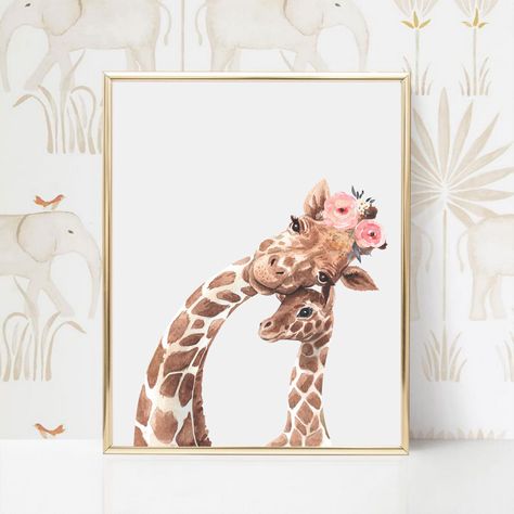 Giraffe Nursery Decor, Giraffe with Flower Crown, Giraffe Nursery Print, Nursery Wall Art, Girl Room Decor, Nursery Decor Girl Giraffe Nursery Girl, Baby Girl Animal Nursery, Giraffe Baby Shower Theme Girl, Giraffe Nursery Artwork, Pink Giraffe Nursery, Pink Safari Nursery, Girl Safari Nursery, Giraffe With Flowers