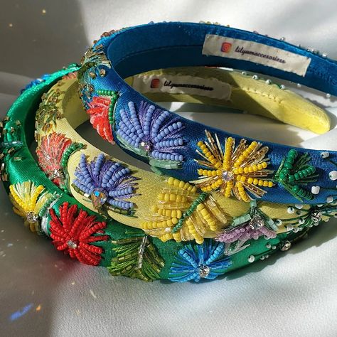 Making Jewelry For Beginners, Embroidered Hair Bows, Silk Thread Bangles Design, Crochet Jacket Pattern, Thread Bangles Design, Hand Beaded Bag, Flower Headbands, Diy Yarn Crafts, Silk Jewelry