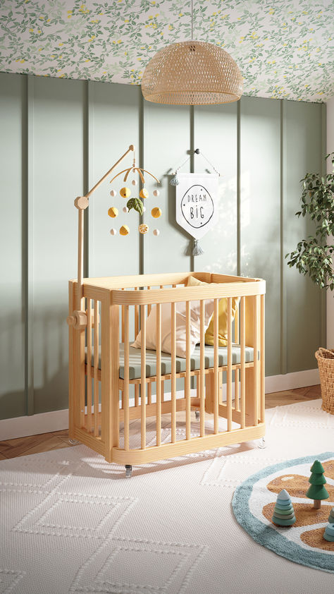 Convertible, portable & so adorable. 🌊 Inspired by the movement of the ocean, our award-winning Wave Crib perfectly complements every nursery aesthetic. 
✨ Mini crib, full crib, and toddler bed
🌿 Greenguard Gold Certified for safety
🌀 Lockable wheels for easy transport The Wave Crib, Nestig Crib Nursery Ideas, Nestig Wave Crib, Nestig Crib, Literature Nursery, Wave Crib, Bedside Nursery, Nursery Aesthetic, Boho Crib