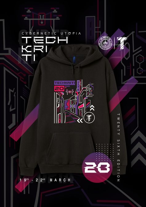 Tech Hoodie Design, Futuristic Hoodie Design, Creative Hoodie Design Ideas, Hoodie Design Ideas Inspiration, Iit Kanpur, Hoodie Design Ideas, Minimal Shirt Design, Computer Logo, Tech Hoodie