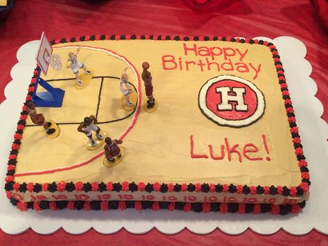 Basketball Court Cake Ideas, Basketball Sheet Cake Ideas, Basketball Sheet Cake, Basketball Court Cake, Basketball Cakes, Cakes Without Fondant, Basketball Birthday Cake, 11 Birthday, Basketball Cake