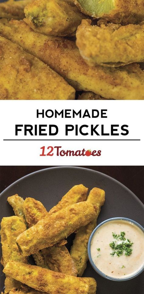 Homemade Fried Pickle Spears Homemade Fried Pickles, Fried Pickle Spears, Pickle Spears, Make Pickles, Hot Pickles, How To Make Pickles, Food At Home, Homemade Pickles, Fried Pickles