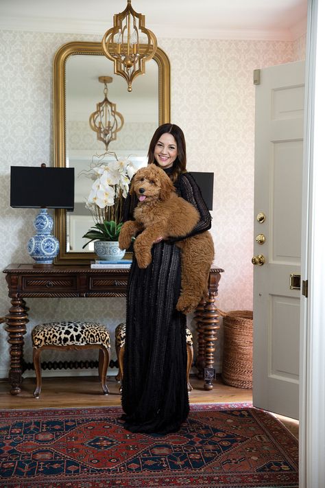 Inside the Stunning House of an Authentic Texas Social Media Star: At Home with House of Harper Updated Furniture Ideas, Lauren Bern Interiors, Vintage Inspired Lighting, French Foyer Design, Ralph Lauren Inspired Interiors, Ralph Lauren Decorating Ideas, Ralph Lauren Lamps, Ralph Lauren Entryway, Ralph Lauren Lamp