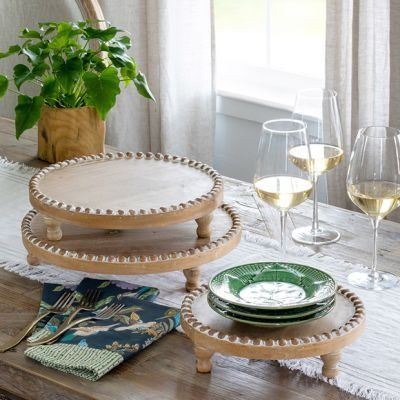 THE DRAPED TABLE | Shop Sales Events Antique Farmhouse Park Hill Collection, Serving Tray Set, Round Serving Tray, Kitchen Refresh, Park Hill, White Dining Table, Rattan Dining Chairs, Beaded Chandelier, Floral Wall Decor