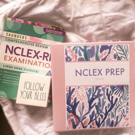 𝓣aylor, SN ☤ on Instagram: “Week 2 of semester 6 is off to a great start! Successfully completed 200 Saunders questions today and completed my NCLEX study binder! This…” Nclex Vision Board, Nclex Pass Aesthetic, Study Binder, Nursing 101, Nclex Prep, Nclex Exam, Nclex Study, Exam Review, Christian Relationships