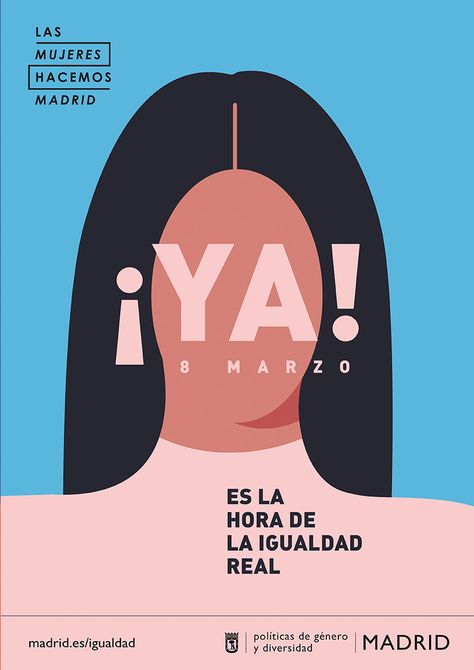 8M. International women's day. Madrid City Council on Behance International Womens Day Poster, Media Pembelajaran, Graphic Posters, Event Poster Design, Women Poster, 카드 디자인, Drawing Quotes, Festival Posters, Event Poster