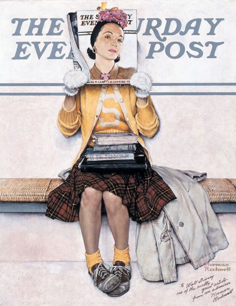 The Art of Norman Rockwell - Norman Rockwell Museum - The Home for American Illustration Norman Rockwell Prints, Saturday Post, Saturday Evening Post Covers, Norman Rockwell Art, Rockwell Paintings, Norman Rockwell Paintings, American Illustration, Saturday Evening Post, Woman Reading