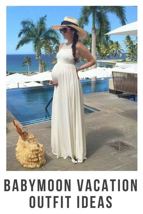 How To Create A Babymoon Vacation Capsule Wardrobe | Free Knitting Patterns | Handy Little Me Babymoon Packing List, Babymoon Outfits, Beach Babymoon, Vacation Capsule Wardrobe, Strand Outfit, Vacation Capsule, Vacation Outfit Ideas, Coast Fashion, Holiday Outfits Summer