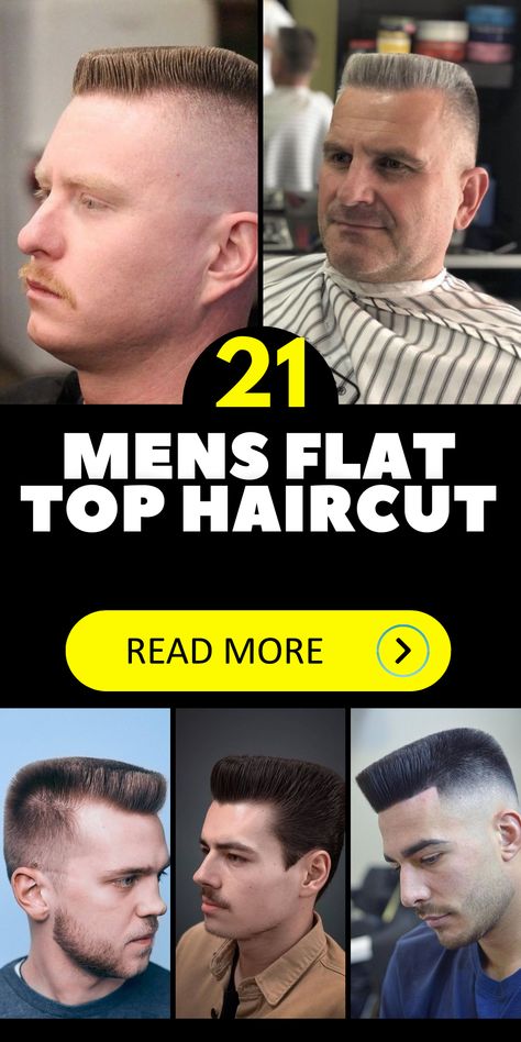 Flat Top Haircut For Men, Mens Flat Top Haircut, Flattop Haircut Men, Flat Top Fade, Flattop Haircut, Classic Barber Shop, Top Haircuts For Men, Shaving Cut, Top Hairstyles For Men