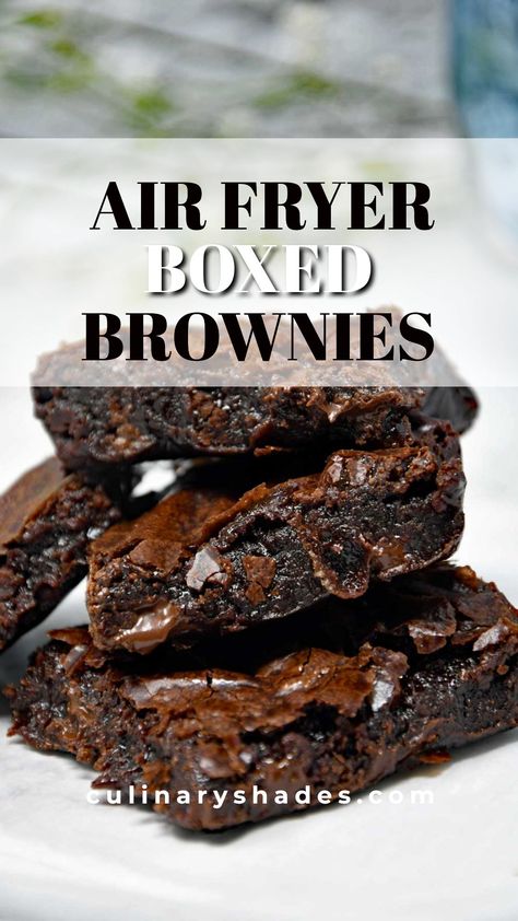 Brownies Without Cocoa Powder, Ghirardelli Brownie Mix, Air Fryer Dessert, Air Fryer Cake Recipes, Make Box, Air Fryer Recipes Appetizers, Eggless Desserts, Box Brownies, Baking Business