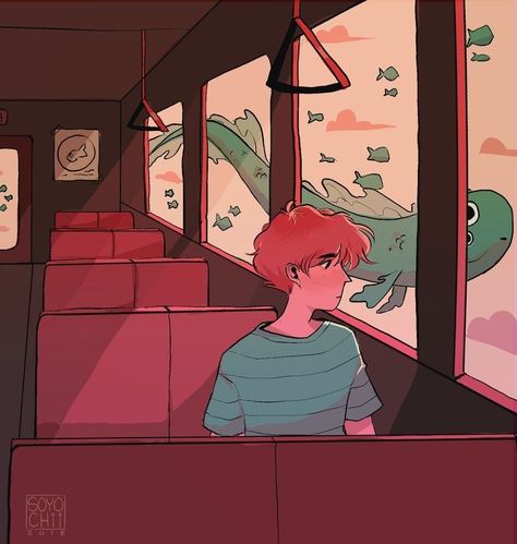 Looking Out Of Window Illustration, Bus Reference Drawing, Bus Sketch, Images D'art, 8bit Art, Look At The Sky, Amazing Drawings, Poses References, Environment Concept Art