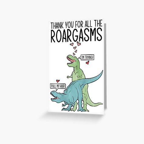 Valentines Day Card For Boyfriend, Cards For Women, Punny Cards, Dinosaur Valentines, Valentines Gift Card, Card For Boyfriend, Funniest Valentines Cards, Funny Valentines Day, Romantic Surprise