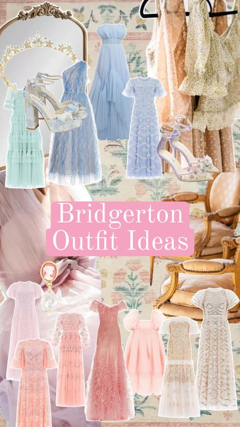 Bridgerton Outfit, Bridgerton Fashion, Bridgerton Costume, Bridgeton Aesthetic Outfits, Bridgerton Core Outfits, Bridgerton Bridal Shower Ideas Outfits, Bridgerton Themed Outfits, Bridgerton Style Outfits, Bridgerton Tea Party Outfit Ideas, Bridgerton Themed Dresses, Bridgeton Themed Party Outfit, Bridgerton Birthday Party Ideas