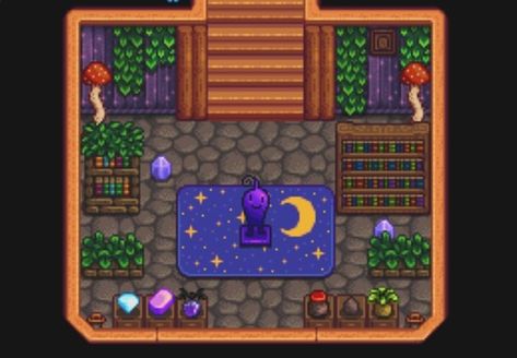 my krobus shrine room, decorated with all of his favorite gifts 🖤 🌱#stardew #stardewvalley #krobus #stardewvalleyfarmer #stardewvalleygame Shrine Room, Build A Pc, Pallas's Cat, Gta Online, My Everything, Halloween Event, Stardew Valley, I Love Anime, Gta 5