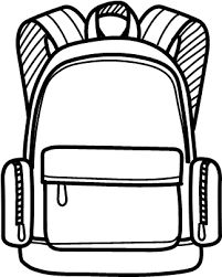 How To Draw A Backpack, School Bag Drawing, Backpack Clipart, Bags Drawing, Backpack Drawing, Team Teaching, Bag Drawing, Preschool Backpack, Book School