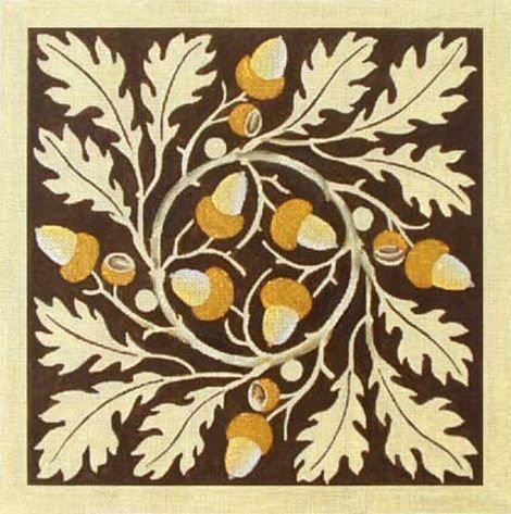 Acorn and Leaves Art Nouveau Oak Leaves, Oak Leaf Embroidery, Oak Embroidery, Oak Illustration, Oak Leaf Art, Oak Tree Leaves, Oak Leaf Pattern, White Oak Leaf, Acorn Art