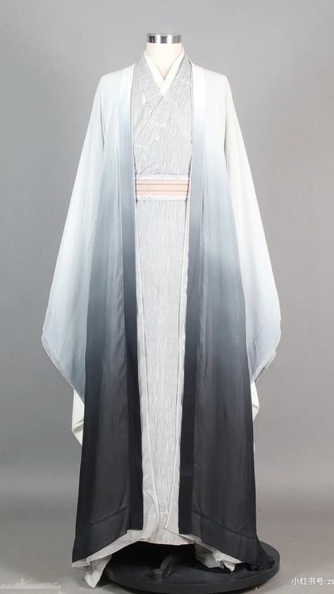 Grey Kimono, Fancy Black Dress, Traditional Asian Dress, Kimono Style Dress, Ancient Chinese Dress, Kimono Outfit, Chinese Style Dress, Old Fashion Dresses, Concept Clothing