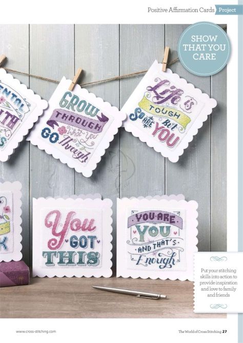 Contemporary Cross Stitch, Stitch Quotes, Contemporary Cross, Stitch Cards, Cross Stitch Alphabet Patterns, The World Of Cross Stitching, Cross Stitch Quotes, Stitch Collection, Cross Stitch Collection