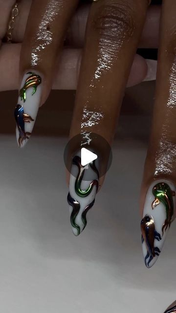 Koi Nail Art, Koi Fish Nail Art, Koi Nails, Fish Design Nails, Koi Fish Nails, Pisces Nails Designs, 3d Koi Fish Nails, Fish Nails, Blush Nails