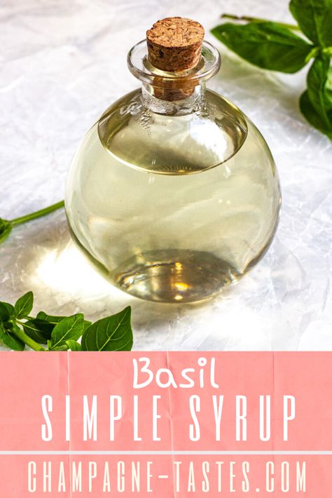 This easy basil simple syrup uses fresh basil from the garden to create an herbal sweet syrup.  It’s perfect for sweetening tea, lemonade, and cocktails! Basil Simple Syrup, Garden To Table, Mint Simple Syrup, Tea Lemonade, Simple Syrup Recipes, Make Simple Syrup, Basil Recipes, Foraged Food, Homemade Syrup