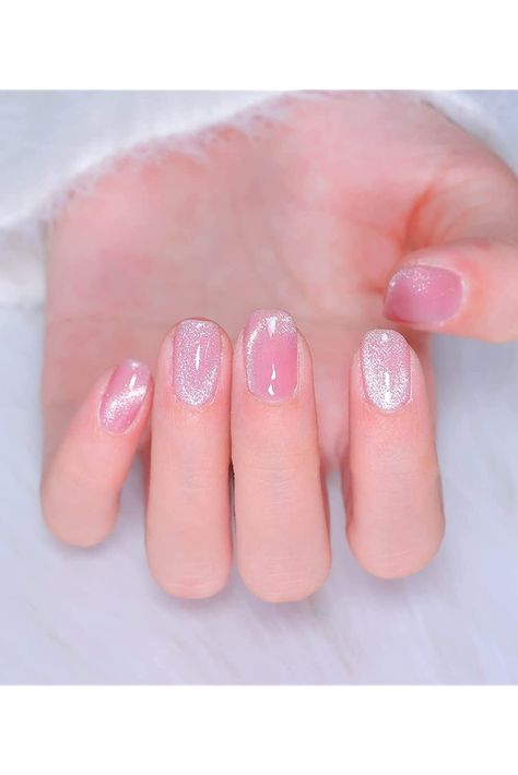 NAILKISS Pastel Pink Cat Eye Gel Nail Polish Wide Magnetic Gel Polish Velvet Bright CatEyes Nail Art Varnish 9D Cat Eyes Galaxy Gel Polish for Nail Salon Pastel Cat Eye Nails, Pink Cateye Nail, Magnetic Gel Polish, Nails Boho, Pink Cat Eye, Cat Eye Gel, Cat Eye Nails, Cat Eyes, Eye Gel