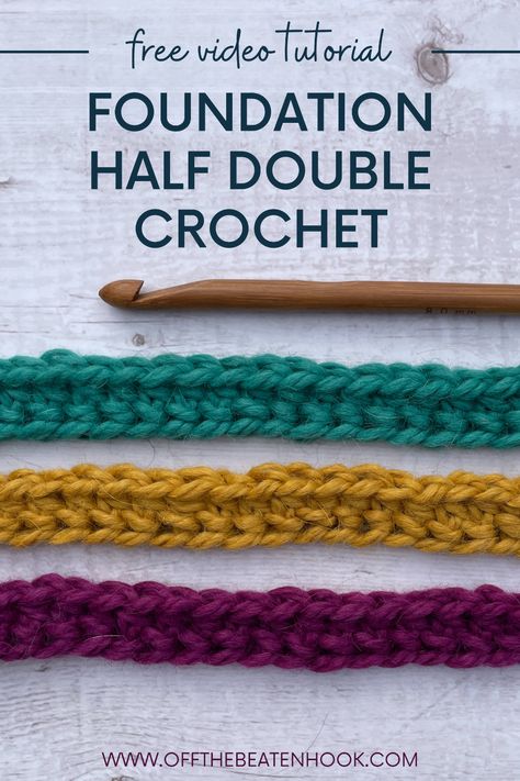 Are you tired of starting your crochet projects with a long chain and then struggling to work into it? Well, say goodbye to that annoyance and say hello to the foundation half double crochet! This game-changing stitch allows you to make your starting chain AND your first row of hdc at the same time. This tutorial includes detailed written instructions, photo tutorials and a video tutorial. Grab your hook and dive in as I guide you step-by-step on how to foundation half double crochet (fhdc). Hdc Foundation Chain, Tailor Room, Crochet Methods, Hdc Crochet, Crochet Queen, Foundation Half Double Crochet, Crochet 101, Crochet Snowflake Pattern, Half Double Crochet Stitch