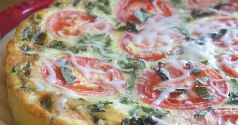 I love Caprese…… fresh tomatoes and basil and mozzarella cheese are so perfect together. So, I make Caprese as an appetizer.  I make Cap... Caprese Quiche, Primal Breakfast, Keto Holiday Recipes, Eggs Recipes, Gf Breakfast, Keto Holiday, Caprese Chicken, Perfect Together, High Protein Low Carb