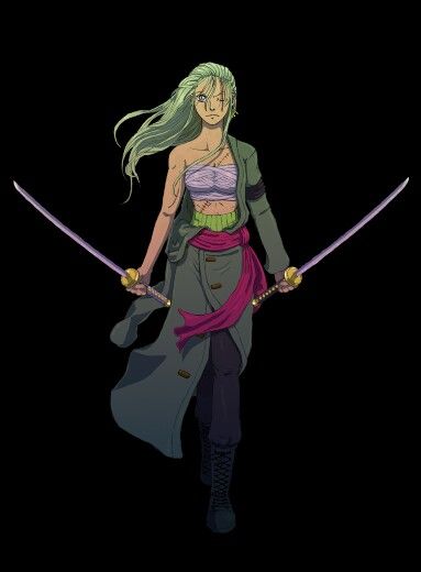 Roronoa Zoro (One Piece, female version) Gender Bent One Piece, Zoro Girl Version, Zoro Genderbend, Female Zoro, Ronoroa Zoro, Buah Naga, Gender Bending, Closet Cosplay, One Piece Cosplay