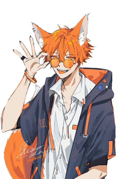 Anime Fox Boy, Fox Boy, Anime Style, Detective, Anime Boy, Fox, Character Design, Anime, Design