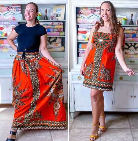 Woman Modifies Old Thrift Store Clothes To Create New Outfits And Here Are 25 Of Her Best Works (New Pics) Upcycle Clothes Refashioning, Refashion Clothes Upcycling, Thrift Store Clothes, Upcycle Dress, Dress Makeover, Remake Clothes, Diy Skirts, Thrift Store Outfits, Old Clothes Refashion