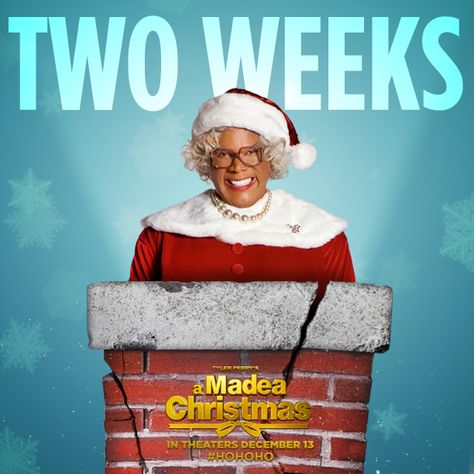 Don't get your tinsel in a tangle!  A Madea Christmas hits theaters in two weeks!  #HoNoSheDidnt Madea Christmas Movie, Madea Christmas, Surprise Visit, Tyler Perry, Holiday Ideas, Lollipop, Popcorn, Movies And Tv Shows, Movie Tv