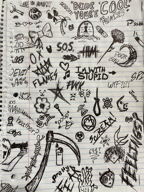 hopefully i’m spelling that right Hipster Drawings, Notebook Sketches, Notebook Doodles, Notebook Drawing, Hand Doodles, Graffiti Doodles, Doodle Pages, Indie Drawings, Meaningful Drawings