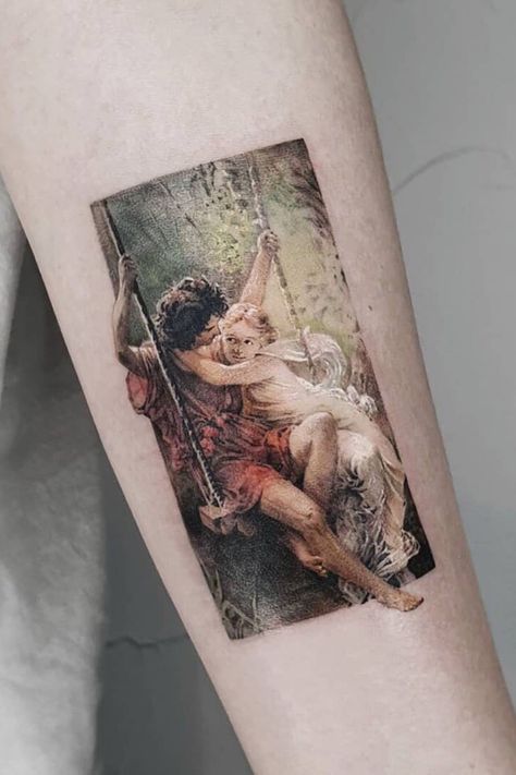 Famous Painting Tattoos, Monet Tattoo Ideas, Greek Style Tattoos, Greek Art Tattoo, Classical Art Tattoo, Microrealism Tattoo, Aesthetic Tattoo Ideas, Mangas Tattoo, 15 Aesthetic