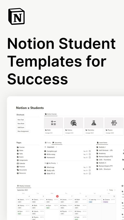 free notion templates Bullet Journal Homework, Productivity Ninja, School Homework Planner, Notion School, School Notion, Notion Student Planner, Notion Productivity, Notion Inspiration, Shifting Script