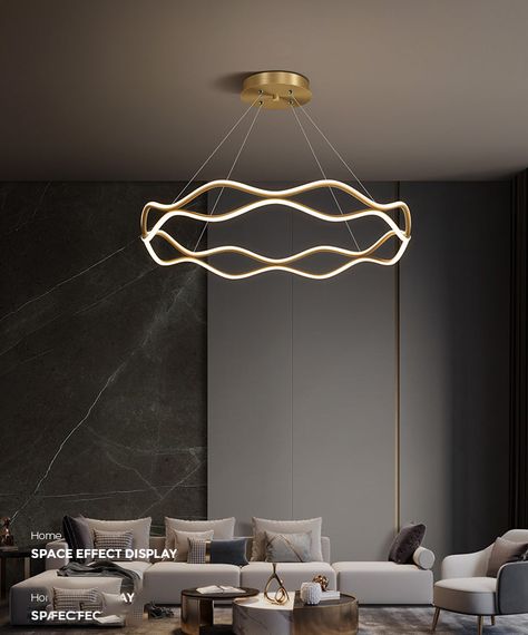 Fandom Lights 450mm Gold LED Curvy Profile Chandelier Lamp - Warm White Free Delivery all over india Shop the Largest Collection of Decortaive Lights in India WWW.FANDOMLIGHTS.COM #fandomlights #Lighting #chandelier #interiorinspo #interiordecor #homedecor #instadecor #luxuryliving #luxuryhomes #modernlights #crystalchanadelier #modernwalllight #wallart #walllights #pendantlights #hanginglights #modernlighting #nordicminimilisticlights #interiorsketcher #interiordesigner #interior #inte... Lighting Chandelier, Ring Chandelier, Dining And Living Room, Rectangle Chandelier, Indoor Lighting Fixtures, Minimalist Lighting, Round Chandelier, Chandelier Bedroom, Led Ring