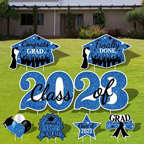 Graduation Party Yard Signs, Outdoor Graduation, Graduation Yard Signs, Lawn Decorations, Graduation Party Favors, Graduation Party Supplies, Lawn Sign, Congrats Grad, Outdoor Advertising