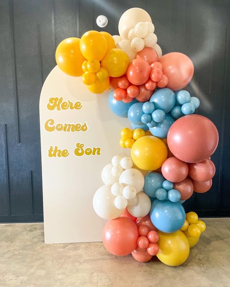 Here Comes The Son Balloon Garland, Here Comes The Sun Balloons, Here Comes The Son Balloons, Retro Balloon Garland, Here Comes The Sun Balloon Arch, Here Comes The Son Decorations, Here Comes The Son Decor, Here Comes The Son Balloon Arch, Here Comes The Son Backdrop