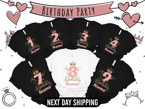 Custom Birthday Girl Shirt, Family Birthday Shirts, Birthday Tshirt, Bday Family Tee, Personalized Birthday Shirt, Kids Name Birthday Shirt https://etsy.me/3Zn0GSE #birthday #birthdaygirltshirt #birthdaypartyshirt #birthdayqueenshirt #happybirthdayshirt Happy Birthday Shirt, Birthday Girl T Shirt, Family Birthday Shirts, Personalized Birthday Shirts, Queen Shirts, Family Birthday, Birthday Girl Shirt, Birthday Party Shirt, Family Tees