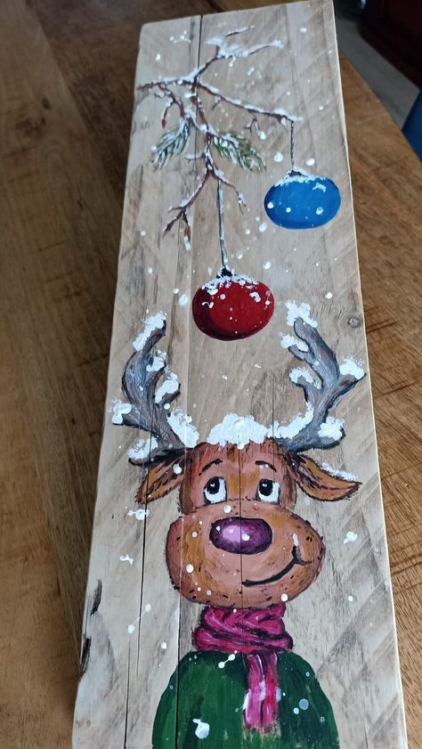 Christmas Window Painting, Christmas Canvas Art, Christmas Paintings On Canvas, Handmade Christmas Crafts, Christmas Card Art, Holiday Painting, Christmas Signs Wood, Christmas Wood Crafts, Christmas Canvas